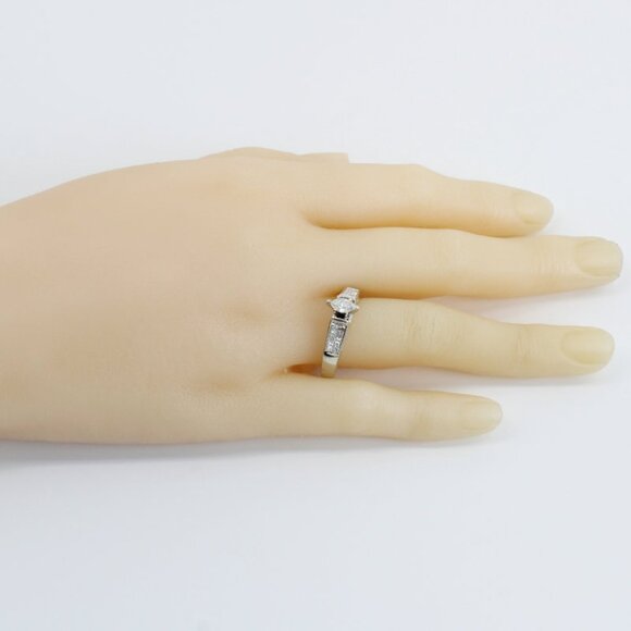 14k White Gold Marquise and Princess Diamond Anniversary/ Engagement Ring - Image 8