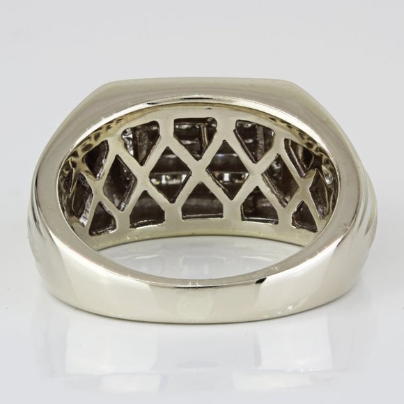 Vintage 14k Two-Tone Yellow & White Gold Princess and Round Diamond Ring - Image 4