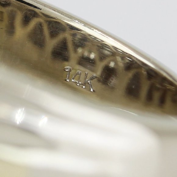 Vintage 14k Two-Tone Yellow & White Gold Princess and Round Diamond Ring - Image 6