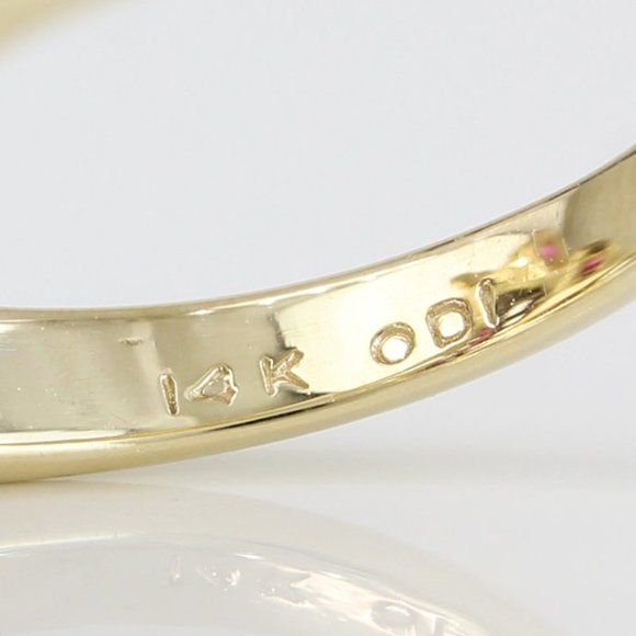 14k Yellow Gold Diamond and Ruby Wedding Anniversary Cocktail Ring - Image 6