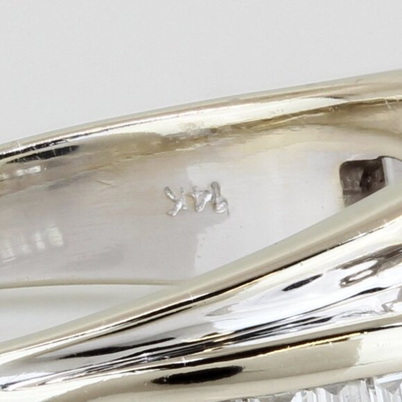 14k White Gold Marquise-Cut Diamond Accented Anniversary Engagement Ring - Image 5