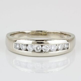 14K White Gold Diamond Anniversary / Wedding Band Ring