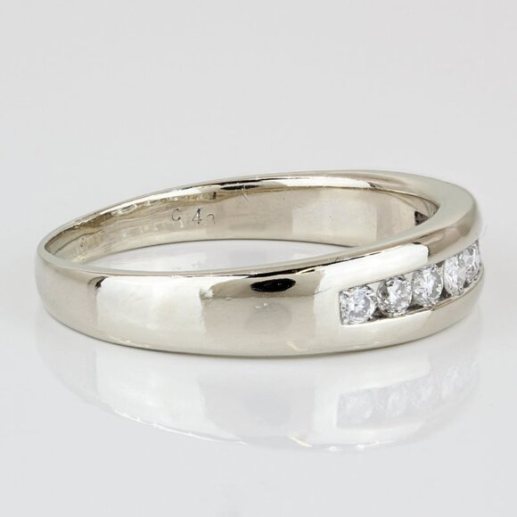 14K White Gold Diamond Anniversary / Wedding Band Ring - Image 3