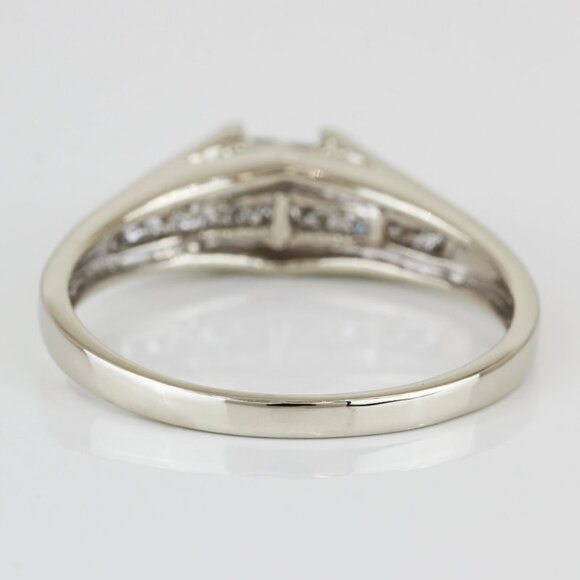 14k White Gold Princess Diamond Engagement / Anniversary / Cocktail Ring - Image 5