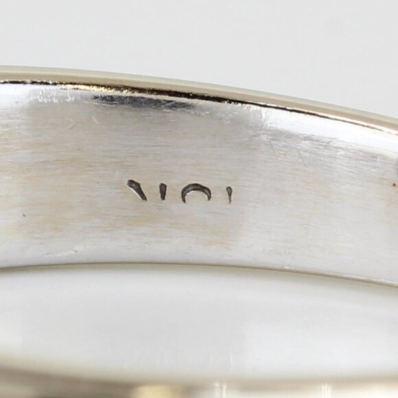 18K White Gold Diamond Wedding Band Anniversary Ring - Image 5