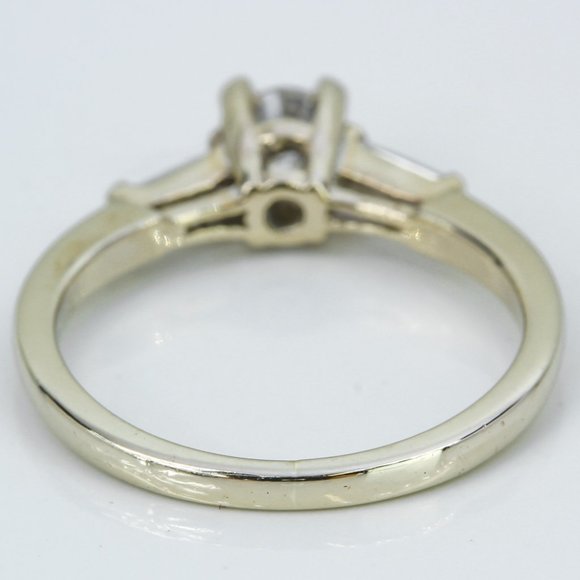 14K White Gold Round & Baguette Diamond Anniversary / Engagement Ring - Image 4