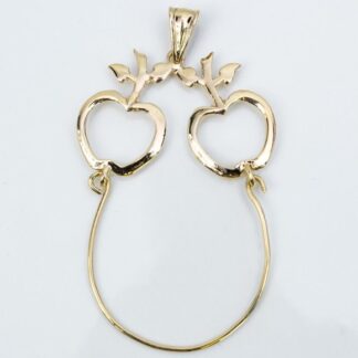 Vintage 10k Yellow Gold Apple Charm Holder Pendant