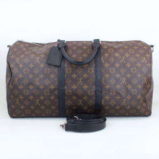 Louis Vuitton Monogram Macassar Keepall Bandouliere 55