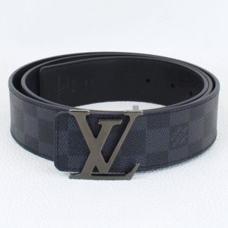 Louis Vuitton LV Initiales Black Belt Size 44"/110cm