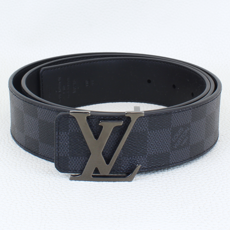 Louis Vuitton LV Initiales Black Belt Size 44"/110cm