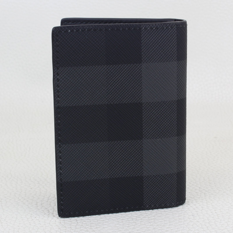 Burberry Check Folding Card Case Charcoal - Image 3