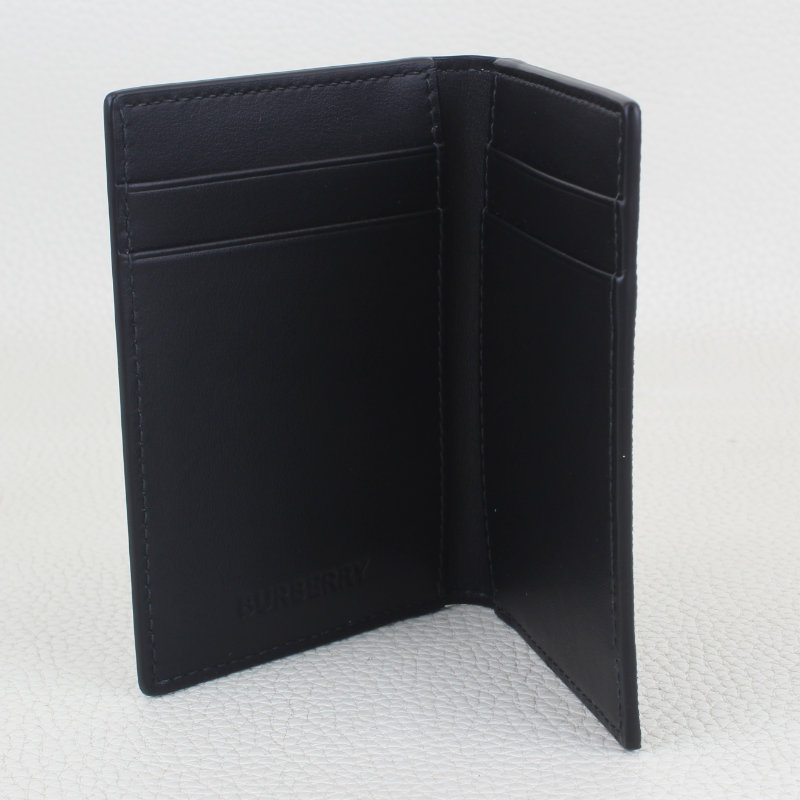 Burberry Check Folding Card Case Charcoal - Image 4