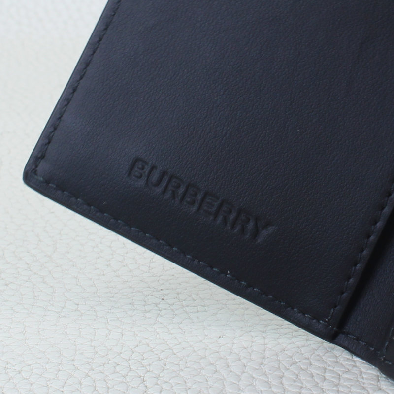 Burberry Check Folding Card Case Charcoal - Image 5