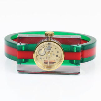 Gucci Stainless Steel Plexiglass 24mm Quartz Watch