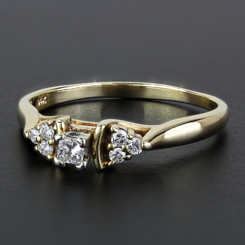14k Yellow Gold Princess Diamond Engagement Ring by Leer Gem Ltd. - Image 6