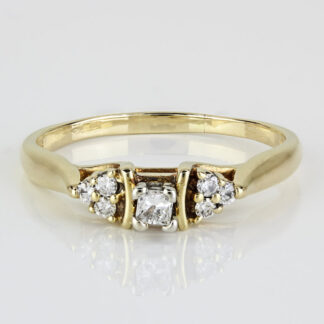 14k Yellow Gold Princess Diamond Engagement Ring by Leer Gem Ltd.