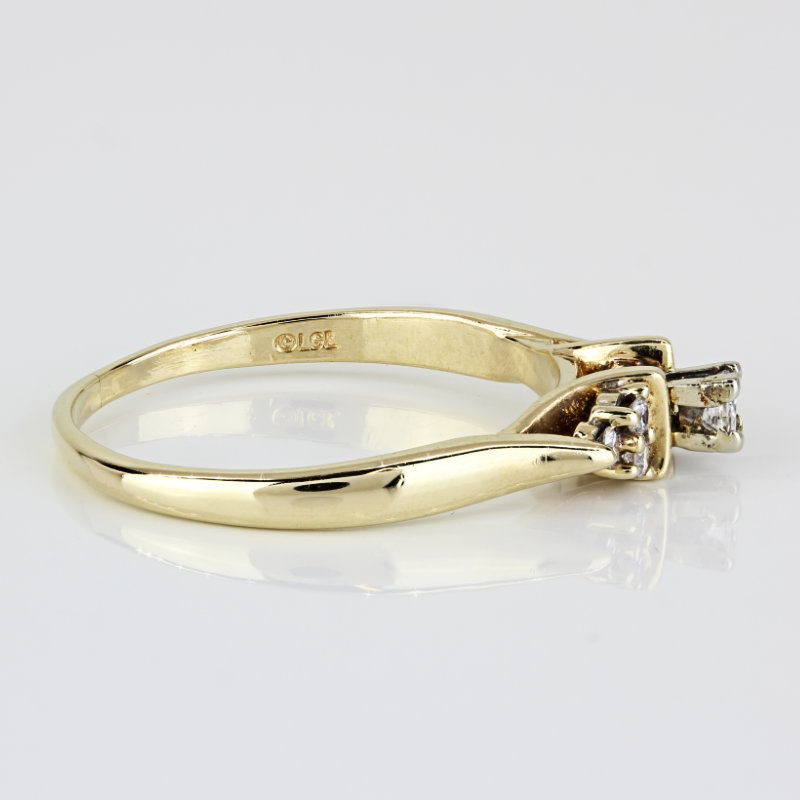 14k Yellow Gold Princess Diamond Engagement Ring by Leer Gem Ltd. - Image 3