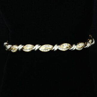 10K Two-tone Gold Half Carat Diamond Bracelet - 7"