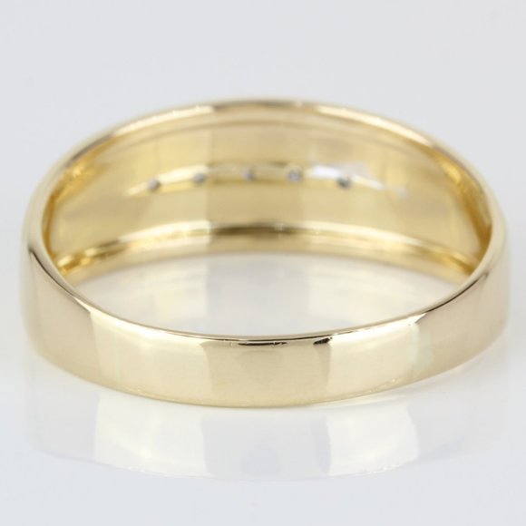 Vintage 14k Men's Diamond Ring Band - Image 5