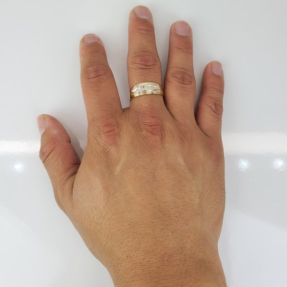 Vintage 14k Men's Diamond Ring Band - Image 6