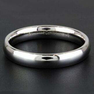 14k White Gold Comfort Fit Wedding Ring