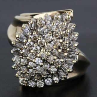 10k Yellow Gold Vintage Cluster Ring by Orla Vagn