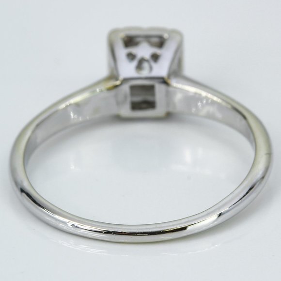 Vintage 14k White Gold Diamond Solitaire Engagement / Anniversary Ring - Image 4