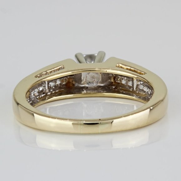 14K Yellow Gold Princess Diamond Wedding Engagement / Anniversary Ring - Image 4