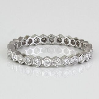 NEW 18K White Gold Jolie Diamond Eternity Band