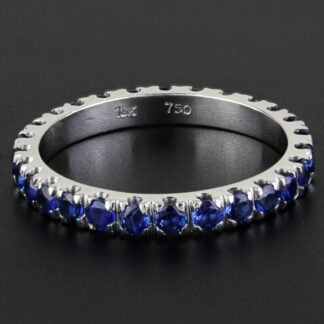 NEW Jolie 18K White Gold Sapphire Stackable Eternity Ring