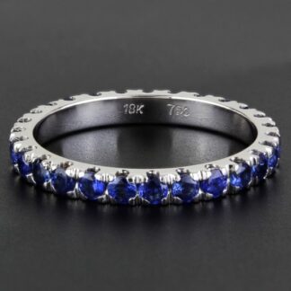 NEW Jolie 18K White Gold Sapphire Eternity Band