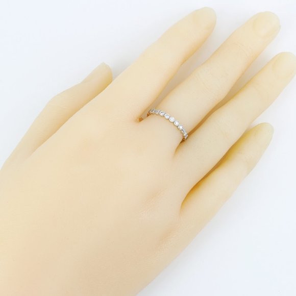 New Jolie 18k White Gold Stackable Diamond Eternity Wedding Band Ring - Image 3