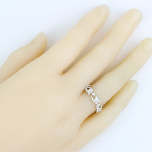 Jolie 18K White Gold Diamond Stackable Floral Vine Eternity Ring - Image 4