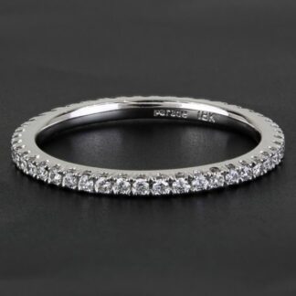 18k White Gold Parade Design Stackable Diamond Eternity Band