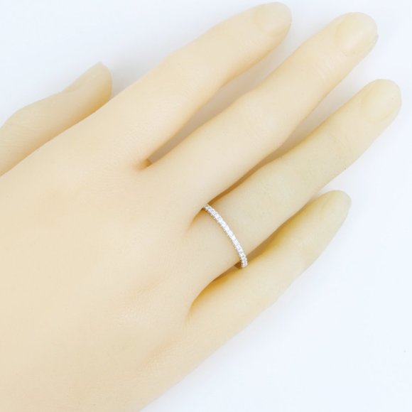 18k White Gold Parade Design Stackable Diamond Eternity Band - Image 4