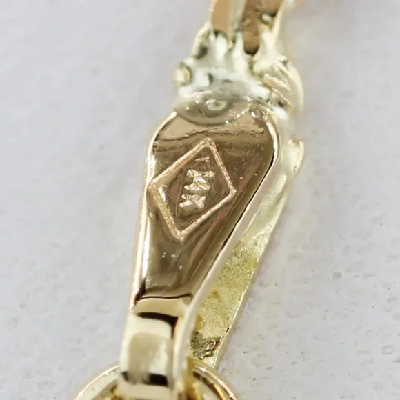 14K Yellow Gold Diamond Chevron Rope Link Anniversary Choker Necklace - 15" - Image 4