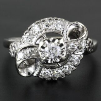 Vintage 14k Gold Diamond Cocktail Ring