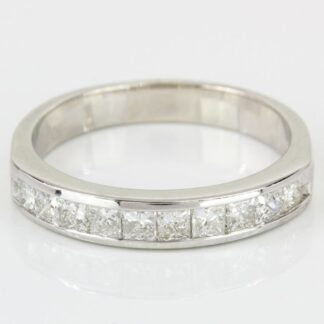 14k White Gold Princess-cut Diamond Wedding Band Ring by Paul Winston Jewelry
