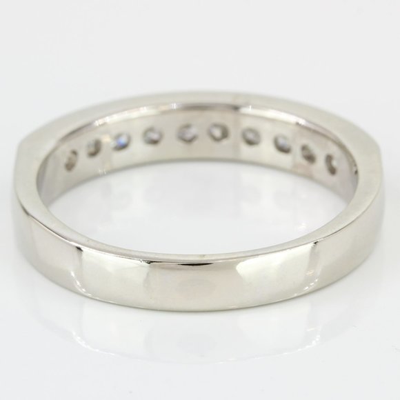 14k White Gold Princess-cut Diamond Wedding Band Ring by Paul Winston Jewelry - Image 5