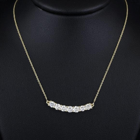 14K Yellow Gold Rolo Link Diamond Necklace