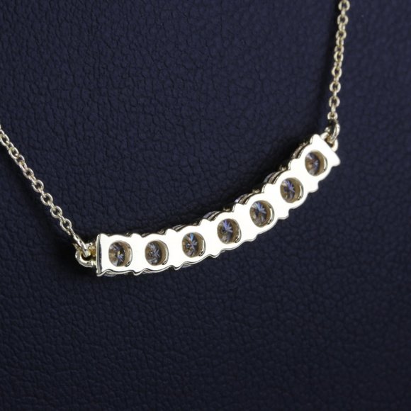 14K Yellow Gold Rolo Link Diamond Necklace - Image 4