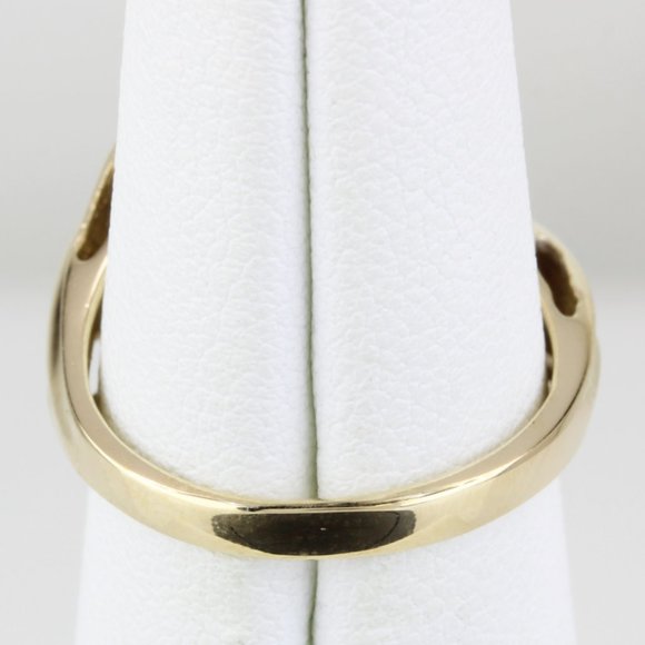 10K Yellow Gold Diamond Waterfall Cocktail Ring - Image 5