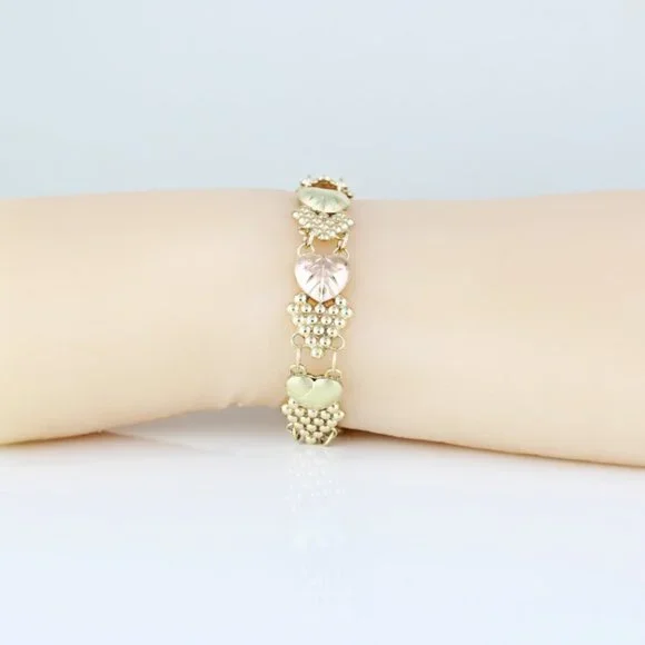 10K Two-Tone Black Hills Gold Hearts & Grapes Bracelet - Image 6