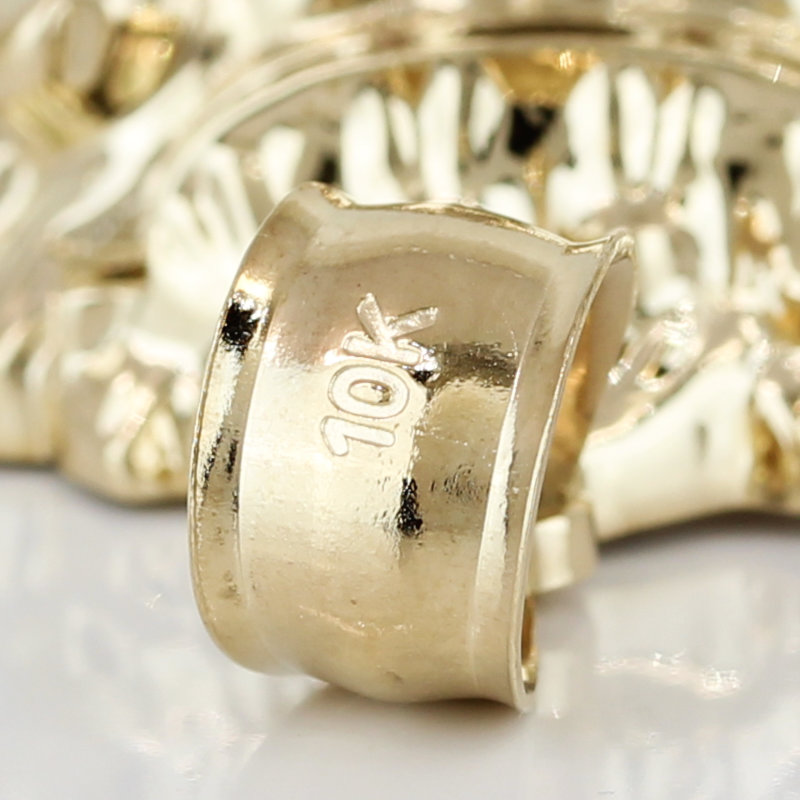 10K Yellow Gold 3D Regal Crown Lion High Polish Pendant/Charm - Image 6