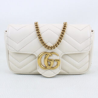 Gucci Calfskin Matelassé Mini GG Marmont Shoulder Bag