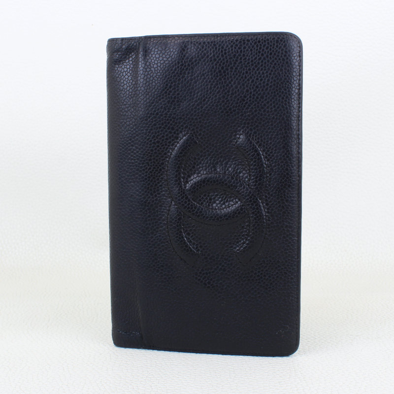 Chanel Caviar CC Bifold Long Wallet W/ Serial Card
