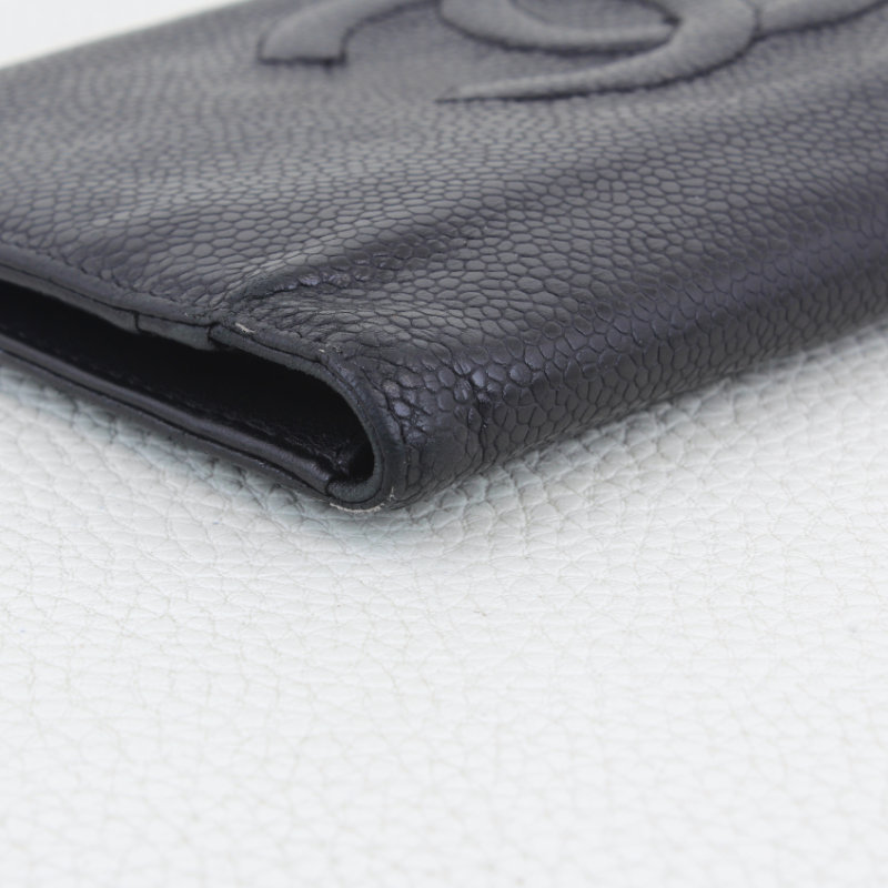Chanel Caviar CC Bifold Long Wallet W/ Serial Card - Image 6