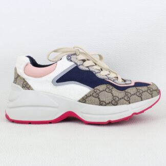 Gucci GG Supreme Mixed Monogram Rhyton Sneakers. Size 37/7.5U.S