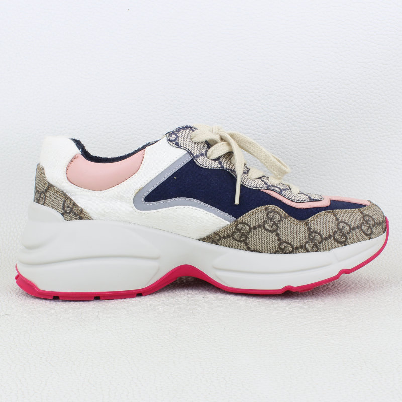 Gucci GG Supreme Mixed Monogram Rhyton Sneakers. Size 37/7.5U.S - Image 3