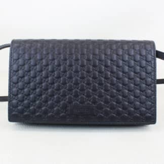 Gucci Mircoguccissima Wallet Crossbody-Black
